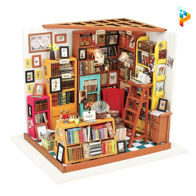 La bibliothèque de Sam maison de poupée puzzle en bois-Puzzledebois ™