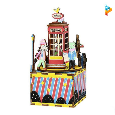 La cabine téléphonique boite à musique puzzle en bois-Puzzledebois ™