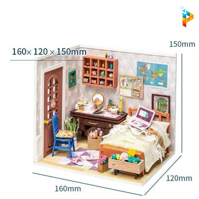 La chambre d'Anna maison de poupée puzzle 3D en bois-Puzzledebois ™