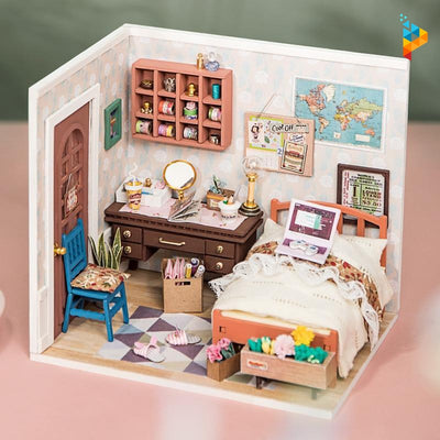 La chambre d'Anna maison de poupée puzzle 3D en bois-Puzzledebois ™