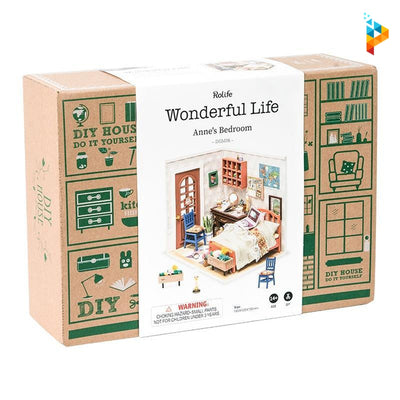 La chambre d'Anna maison de poupée puzzle 3D en bois-Puzzledebois ™