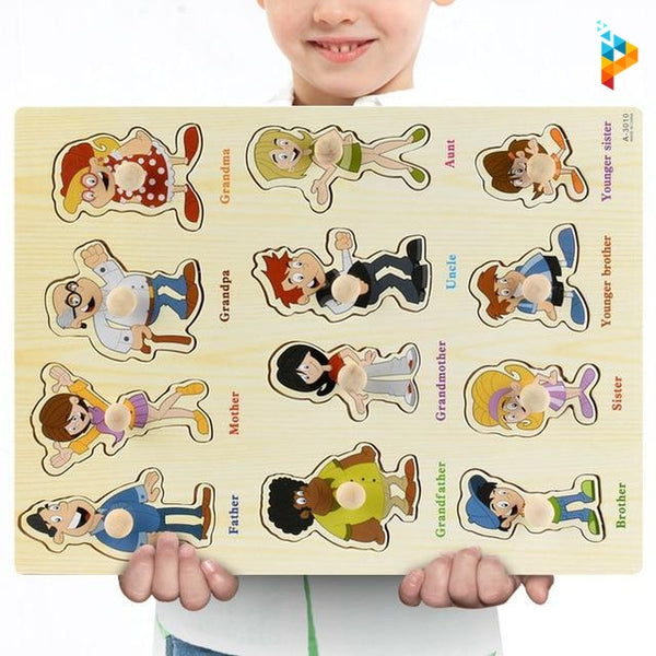 La Famille Montessori puzzle en bois éducatif enfant-Puzzledebois ™