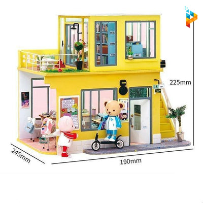 La salle de classe de Teddy maison de poupée puzzle 3D en bois-Puzzledebois ™