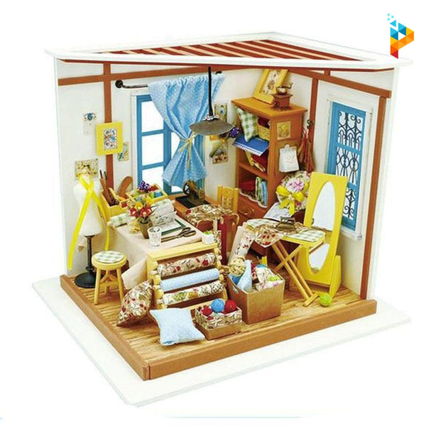TOPBSFARNY Support de livre en bois 3D Puzzle DIY Maison de poupée