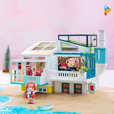 L'atelier de peinture de Teddy maison de poupée puzzle 3D en bois-Puzzledebois ™