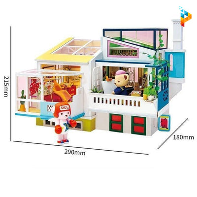 L'atelier de peinture de Teddy maison de poupée puzzle 3D en bois-Puzzledebois ™