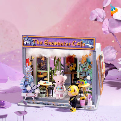 Le café de Teddy maison de poupée puzzle 3D en bois-Puzzledebois ™