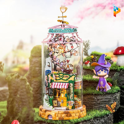 Le café magique maison de poupée puzzle 3D en bois-Puzzledebois ™