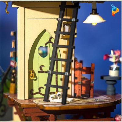 Le loft magique maison de poupée puzzle 3D en bois-Puzzledebois ™