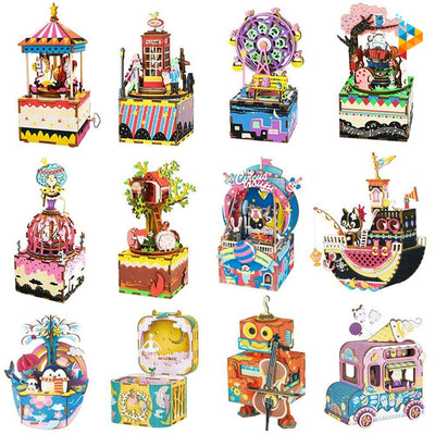 Le parc d'attaction boite à musique puzzle en bois-Puzzledebois ™