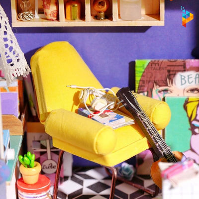 Le porche de Lily maison de poupée puzzle en bois-Puzzledebois ™