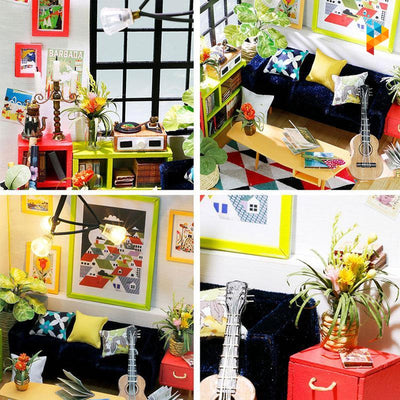 Le salon de Lucas maison de poupée puzzle en bois-Puzzledebois ™