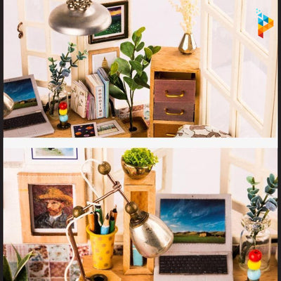 Le séjour de Manon maison de poupée puzzle 3D en bois-Puzzledebois ™