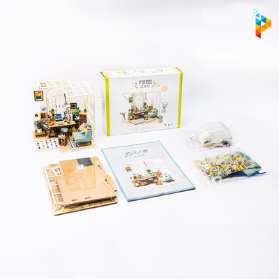 Le séjour de Manon maison de poupée puzzle 3D en bois-Puzzledebois ™