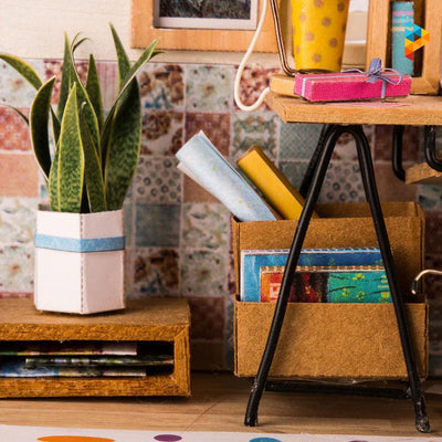 Le séjour de Manon maison de poupée puzzle 3D en bois-Puzzledebois ™