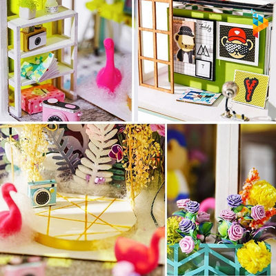 Le studio photo maison de poupée puzzle 3D en bois-Puzzledebois ™