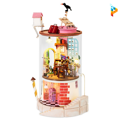 Le voisin magicien maison de poupée puzzle 3D en bois-Puzzledebois ™