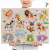 Les Animaux d'Afrique Montessori puzzle en bois éducatif enfant-Puzzledebois ™
