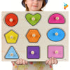 Les Formes Géométrique 3 Montessori puzzle en bois éducatif enfant-Puzzledebois ™