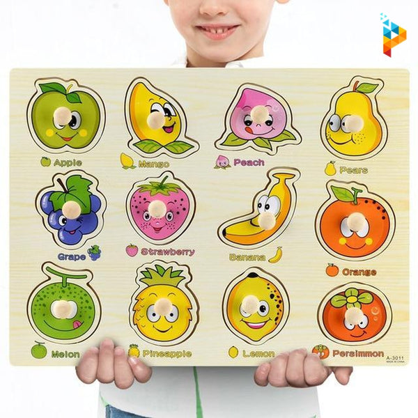 Les Fruits 2 Montessori puzzle en bois éducatif enfant-Puzzledebois ™