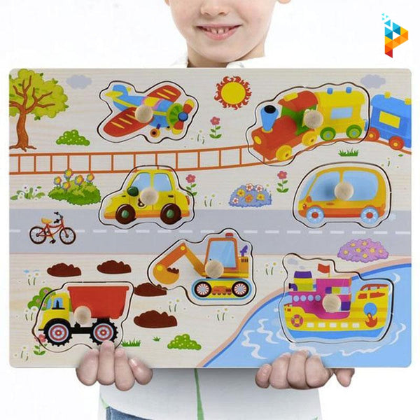 Les véhicules 4 Montessori puzzle en bois éducatif enfant-Puzzledebois ™