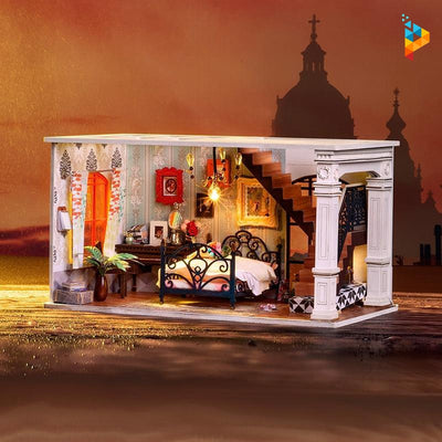 L'hôtel particulier de Jessica maison de poupée puzzle 3D en bois-Puzzledebois ™