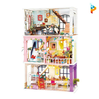 L'hôtel particulier de Jessica maison de poupée puzzle 3D en bois-Puzzledebois ™