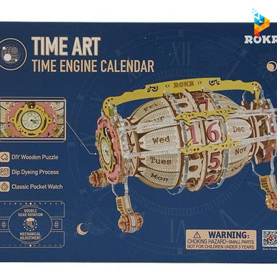 Machine temporelle calendrier perpétuel puzzle mécanique 3D en bois-Puzzledebois ™