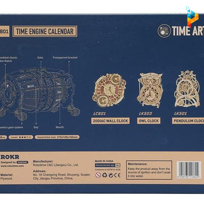 Machine temporelle calendrier perpétuel puzzle mécanique 3D en bois-Puzzledebois ™