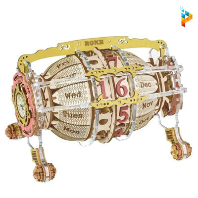 Machine temporelle calendrier perpétuel puzzle mécanique 3D en bois-Puzzledebois ™