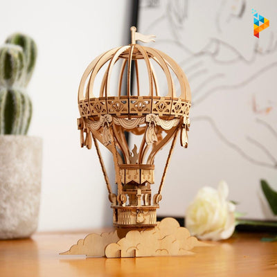 Montgolfière ballon puzzle mécanique 3D en bois-Puzzledebois ™