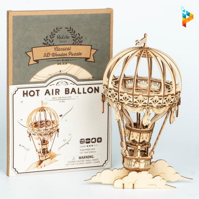 Montgolfière ballon puzzle mécanique 3D en bois-Puzzledebois ™