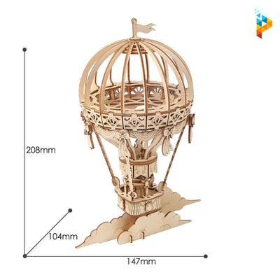 Montgolfière ballon puzzle mécanique 3D en bois-Puzzledebois ™