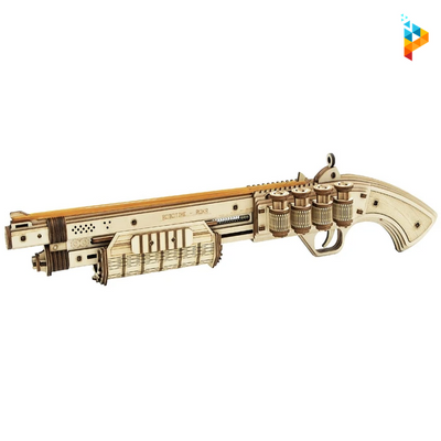 Pistolet de cowboy gun et projectiles puzzle 3D en bois-Puzzledebois ™