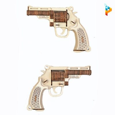 Pistolet revolver 357 Magnum cowboy puzzle 3D en bois-Puzzledebois ™
