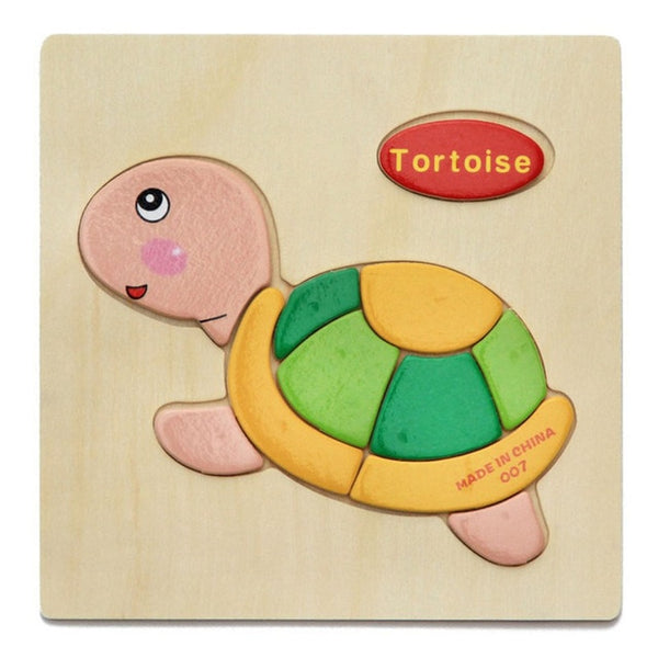 La Petite Tortue Montessori Puzzle en bois Educatif