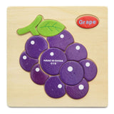 Une Grappe de Raisin Montessori Puzzle en bois Educatif