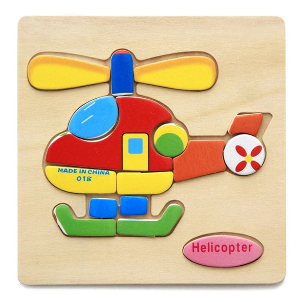 L'hélicoptère Montessori Puzzle en bois Educatif