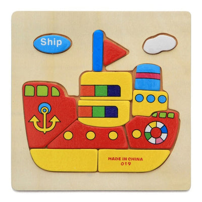 Le Bateau Montessori Puzzle en bois Educatif