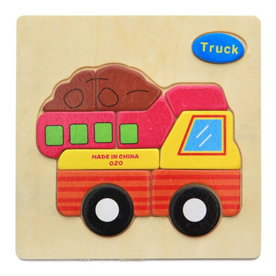 Le Camion Montessori Puzzle en bois Educatif