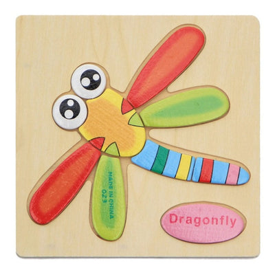 La Libellule Montessori Puzzle en bois Educatif