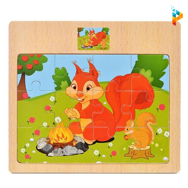 Puzzle en bois avec Tableau Montessori enfant