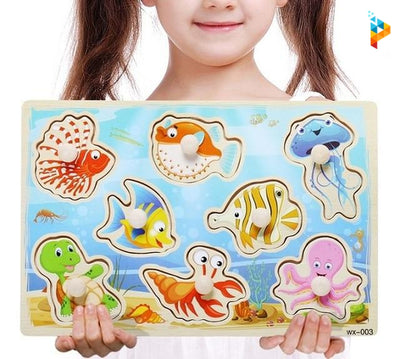 Puzzle en bois avec Tableau Montessori enfant