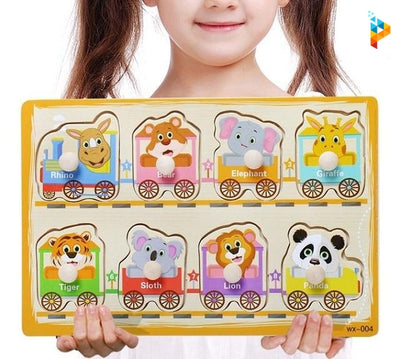 Puzzle en bois avec Tableau Montessori enfant