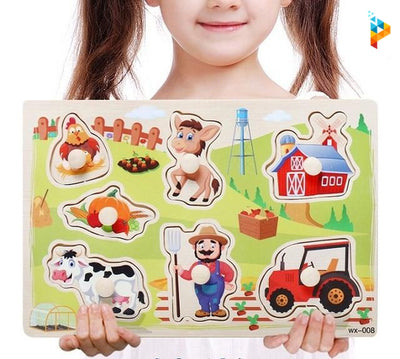 Puzzle en bois avec Tableau Montessori enfant