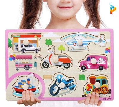 Puzzle en bois avec Tableau Montessori enfant