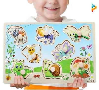 Puzzle en bois avec Tableau Montessori enfant