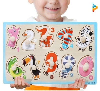 Puzzle en bois avec Tableau Montessori enfant