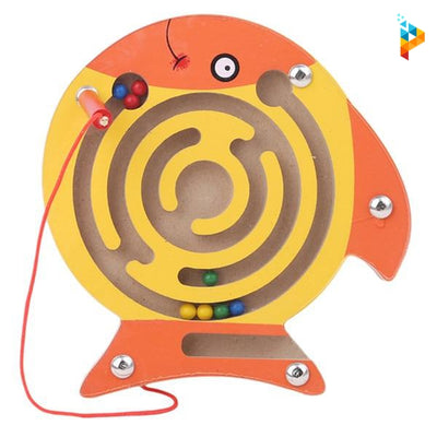 Le Poisson Labyrinthe magnétique en bois Educatif