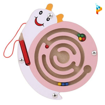 L'escargot Labyrinthe magnétique en bois Educatif